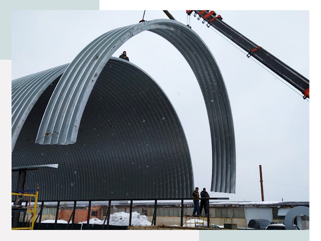 Полукруглые ангары в Минеральных Воде